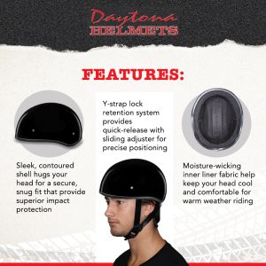Skull Cap no Visor - Hi-Gloss Black info