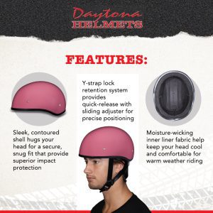 Skull Cap no Visor - Hi-Gloss Pink info