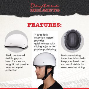 Skull Cap no Visor - Hi-Gloss White info