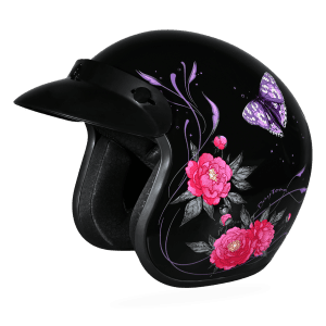 Cruiser 3/4 Shell Helmet - "Butterfly" 1
