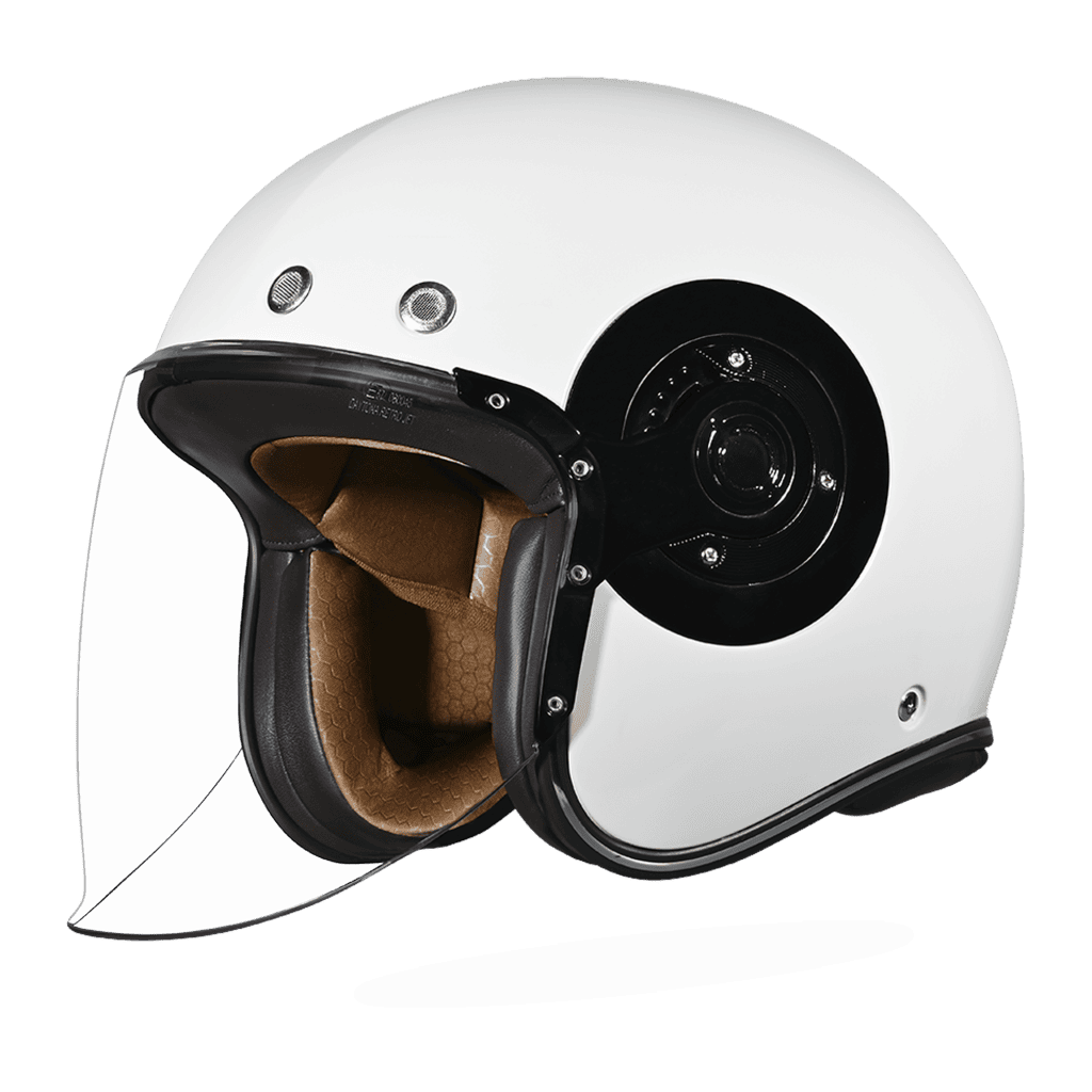 Retro Jet helmet - hi-gloss white 1