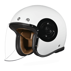 Retro Jet helmet - hi-gloss white 1