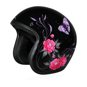 Cruiser 3/4 Shell Helmet - "Butterfly" 6