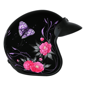 Cruiser 3/4 Shell Helmet - "Butterfly" 3