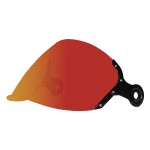 Retro Jet Shield in Red