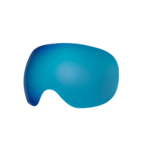Range goggle replacement lens in blue.