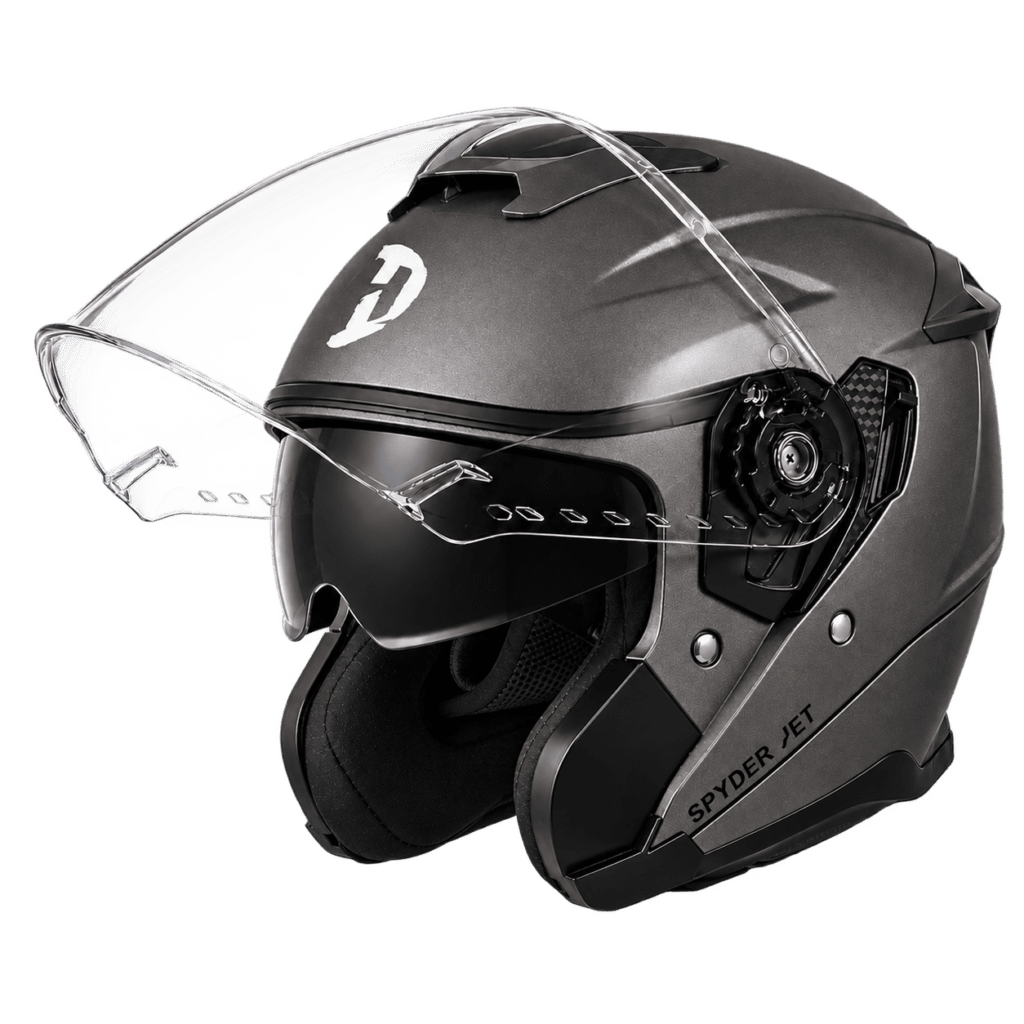 Spyder Jet helmet - gun metal grey 1