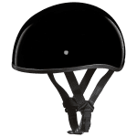 DOT Approved Daytona Skull Cap Half Shell Motorcycle Helmet NO Visor - Hi Gloss Black