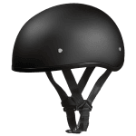 DOT Approved Daytona Skull Cap Half Shell Motorcycle Helmet NO Visor - Matte Black