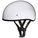 DOT Approved Daytona Skull Cap Half Shell Motorcycle Helmet NO Visor - Hi Gloss White