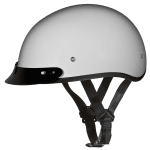 DOT Approved Daytona Skull Cap Half Shell Motorcycle Helmet With Visor - Pearl White