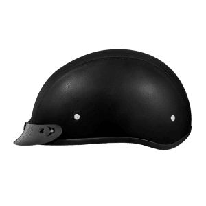 Skull Cap - Leather Covered with Visor 2
