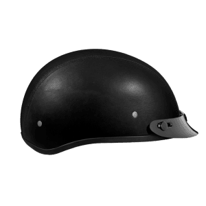 Skull Cap - Leather Covered with Visor 4