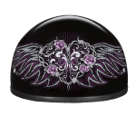 DOT Approved Daytona Skull Cap Half Shell Motorcycle Helmet - Barbed Wire Heart