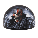 DOT Approved Daytona Skull Cap Half Shell Motorcycle Helmet - Come Get 'Em