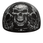 DOT Approved Daytona Skull Cap Half Shell Motorcycle Helmet - Guns