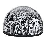 DOT Approved Daytona Skull Cap Half Shell Motorcycle Helmet - Live Fast