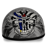 DOT Approved Daytona Skull Cap Half Shell Motorcycle Helmet - Thunder