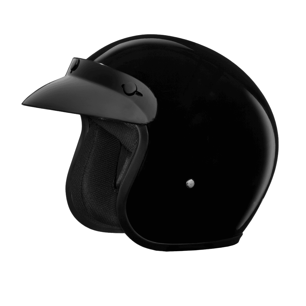 Cruiser 3/4 Shell Helmet - Hi-Gloss Black 1