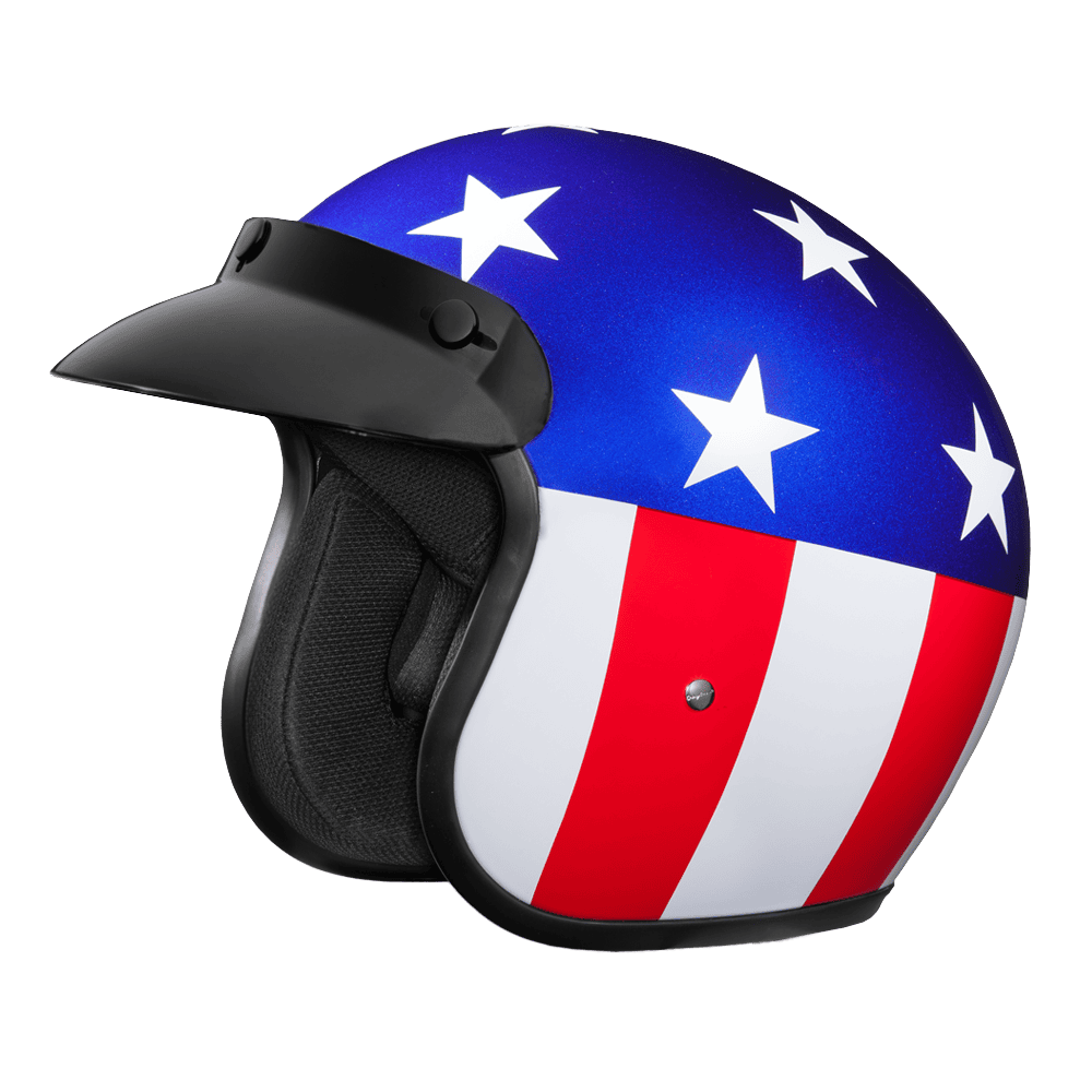 Cruiser 3/4 Shell Helmet - "Captain America" 1