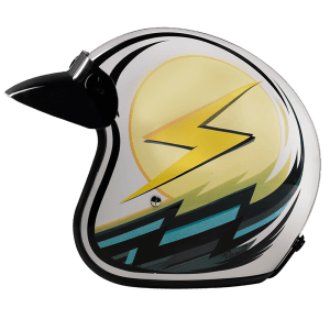 Cruiser 3/4 Shell Helmet - "Lightning" 5
