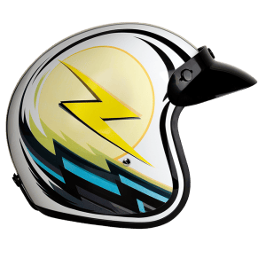 Cruiser 3/4 Shell Helmet - "Lightning" 3