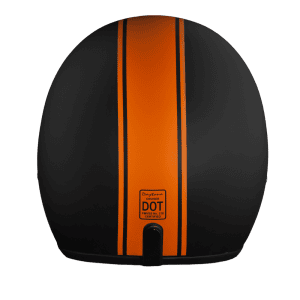 Cruiser 3/4 Shell Helmet - "Orange Pin Stripe" 4