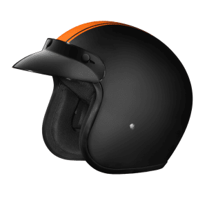 Cruiser 3/4 Shell Helmet - "Orange Pin Stripe" 1