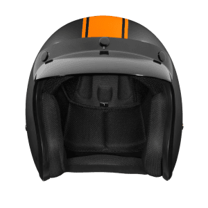 Cruiser 3/4 Shell Helmet - "Orange Pin Stripe" 2