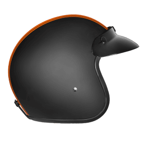Cruiser 3/4 Shell Helmet - "Orange Pin Stripe" 3
