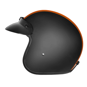 Cruiser 3/4 Shell Helmet - "Orange Pin Stripe" 5