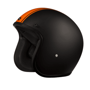 Cruiser 3/4 Shell Helmet - "Orange Pin Stripe" 6