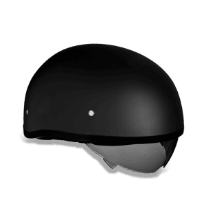 Skull Cap with Inner Shield - Matte Black 2