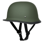 DOT Approved Daytona German Half Shell Motorcycle Helmet - Military Green