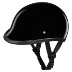 DOT Approved Daytona Hawk Half Shell Motorcycle Helmet - Hi-Gloss Black