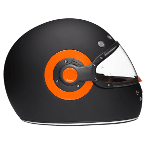 Retro - matte black with orange accents 4