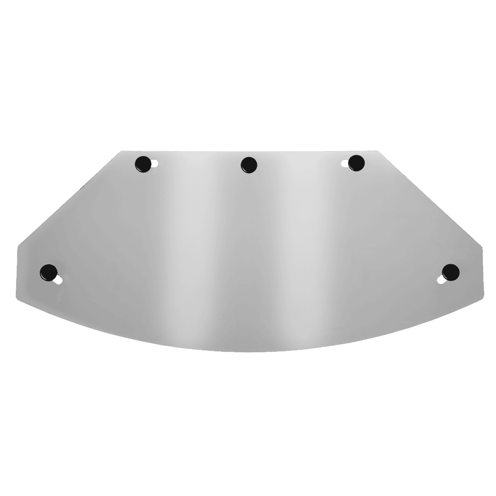 Tear-off 5-snap shield in Smoke.